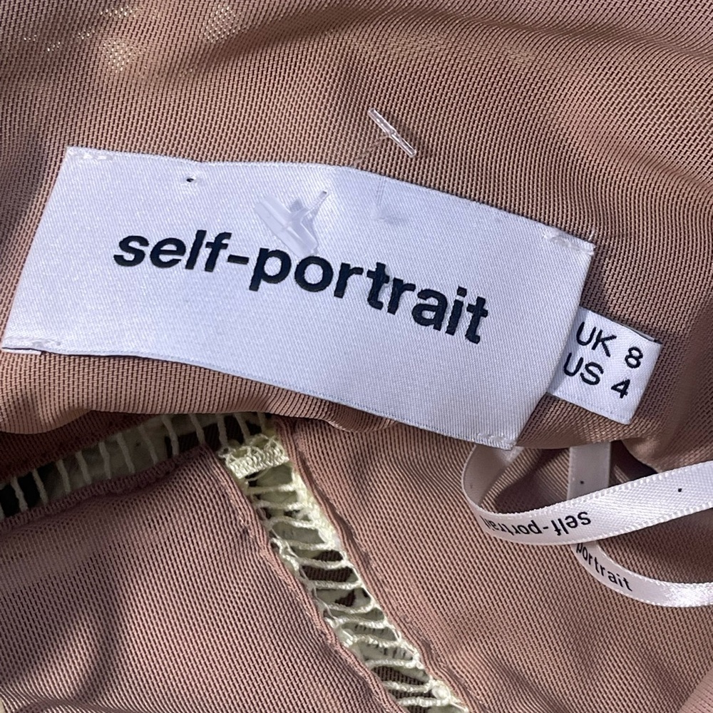 Self Portrait Azaelea Dress yellow lace women’s 
Size 4 - Picture 13 of 14